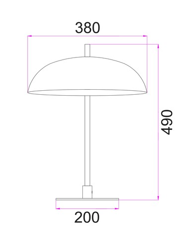 PARAGUAS-T1 - Interior Black Dome Shade with PARAGUAS-T1