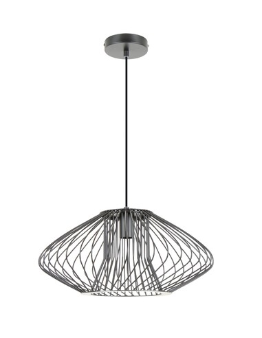 PARRILLA1 - Interior Oval Cage Iron Pendant PARRILLA1