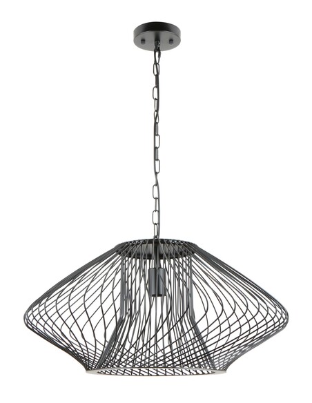 PARRILLA4 - Interior Oval Cage Iron Pendant Lights OD600mm - Imitation Antique Brass