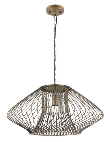PARRILLA4 - Interior Oval Cage Iron Pendant PARRILLA4