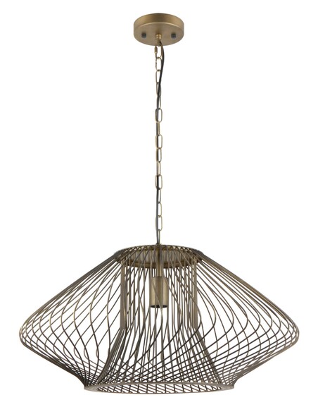 PARRILLA4 - Interior Oval Cage Iron Pendant PARRILLA4