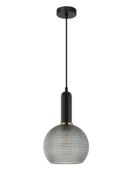 PELOTA1 - Modern Interior Wine Glass Segmented Glass Pendant Lights - Smokey Black