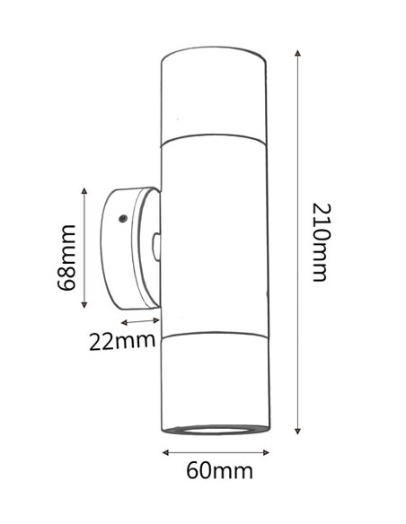 PGUDBR3 - GU10 Exterior Wall Pillar Spot Lights PGUDBR3