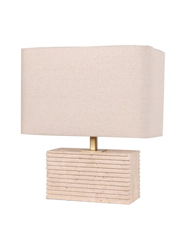 SAGITTA-T5 - Rectangular Beige Travertine Base SAGITTA-T5