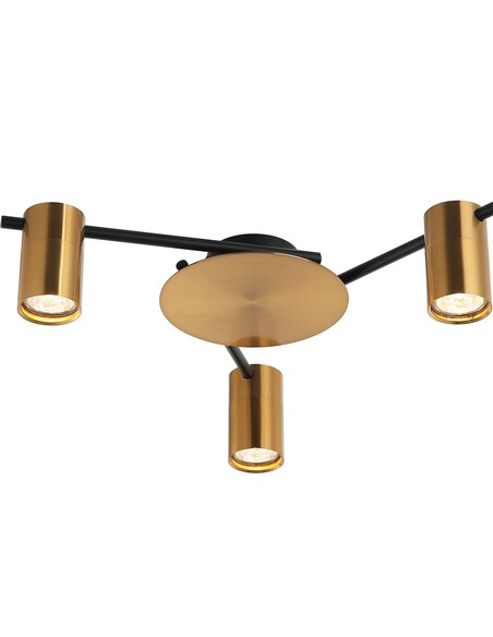 TACHE1 - Interior Spot Ceiling Lights (with Adjustable Antique Brass Heads) IP20