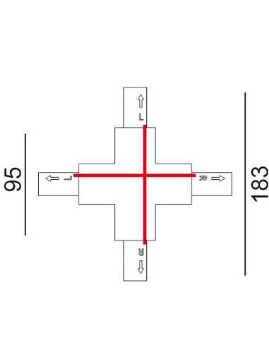 TRK1BL1M - 3 Wire 1 Circuit Universal Tracks, TRK1BL1M