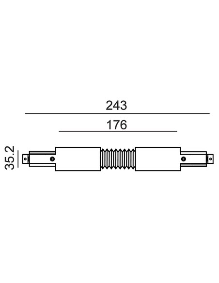 TRK3BLCON2 - 4 Wire 3 Circuit Universal Tracks, TRK3BLCON2