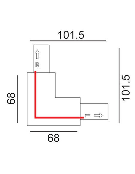 TRK3BLCON3R - 4 Wire 3 Circuit Universal Tracks, TRK3BLCON3R