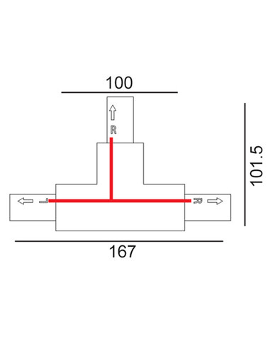TRK3BLCON3R - 4 Wire 3 Circuit Universal Tracks, TRK3BLCON3R