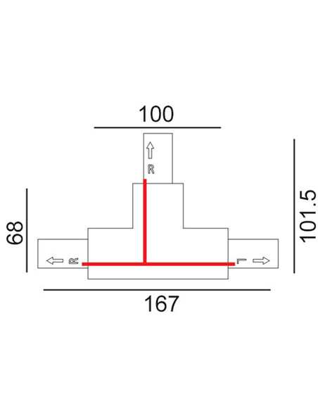 TRK3BLCON4L1 - 4 Wire 3 Circuit Universal Tracks, TRK3BLCON4L1