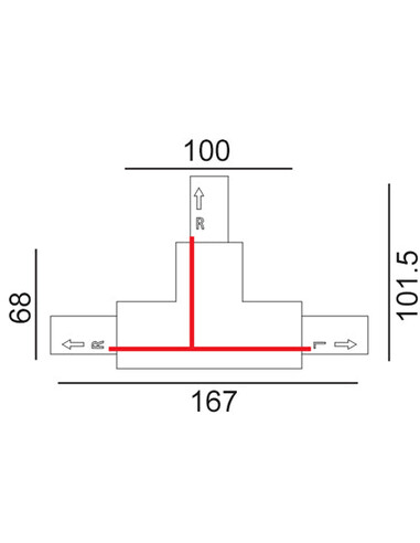 TRK3WHCON6 - 4 Wire 3 Circuit Universal Tracks, TRK3WHCON6
