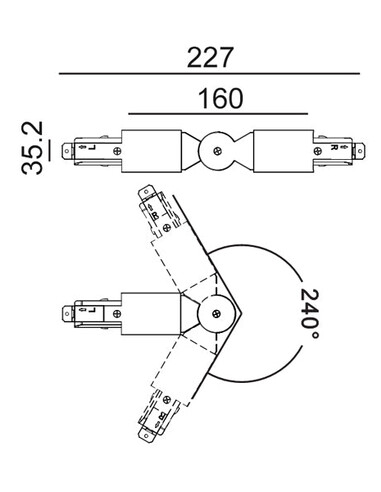 TRK3WHCON6 - 4 Wire 3 Circuit Universal Tracks, TRK3WHCON6