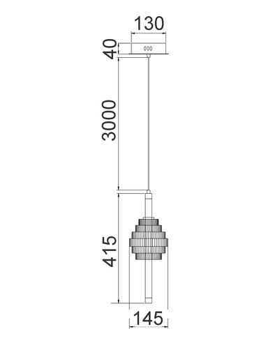 WAND1 - Interior LED Tri-CCT Spinning Top Pendant WAND1