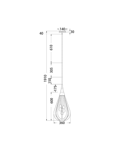 Modern Timber Taupe Wood Tear Drop ES x 3 60W Light Pendant BONITO2 2