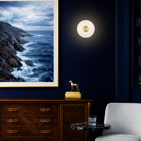 AMITY WB25-BRSOP - AMITY WALL LIGHT - OpalAMITY WB25-BRSOP