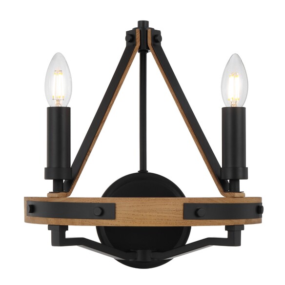 DARIEN WB2-ASH - DARIEN 2 LIGHT WALL LIGHT