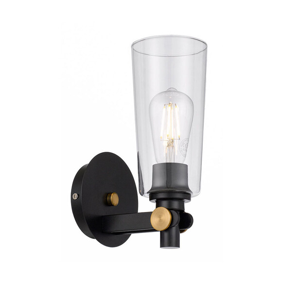 DELMAR WB-BKCL - DELMAR WALL LIGHT - Black Clear