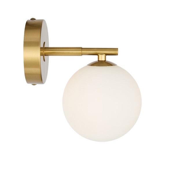 FELTON WB1-AGOM - FELTON 1 LIGHT WALL LIGHT ANTIQUE GOLD - Opal Matt