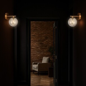 FELTON WB1-AGSM - FELTON 1 LIGHT WALL LIGHT ANTIQUE GOLD - FELTON WB1-AGSM 2