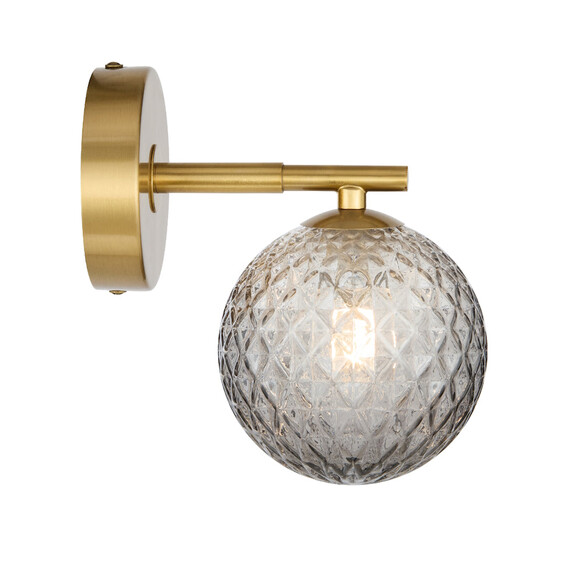 FELTON WB1-AGSMT - FELTON 1 LIGHT WALL LIGHT ANTIQUE GOLD - Smoke Tear