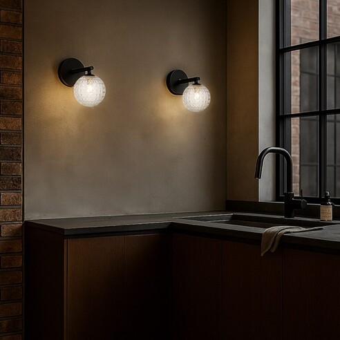 FELTON WB1-BKCLP - FELTON 1 LIGHT WALL LIGHT FELTON WB1-BKCLP