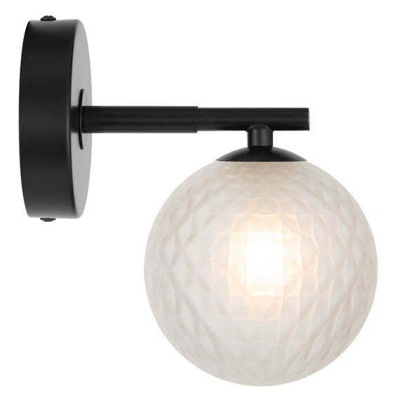 FELTON WB1-BKFRT - FELTON 1 LIGHT WALL LIGHT BLACK - Frost Tear