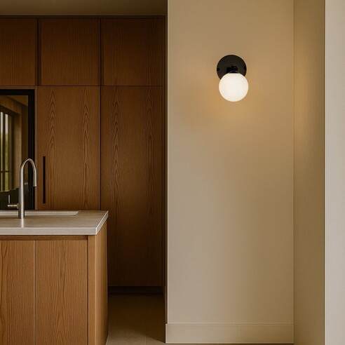 FELTON WB1-BKOM - FELTON 1 LIGHT WALL LIGHT BLACK FELTON WB1-BKOM