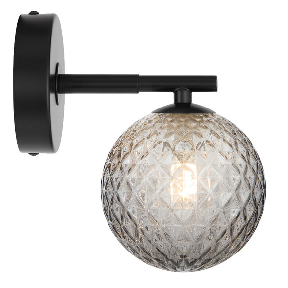 FELTON WB1-BKSMT - FELTON 1 LIGHT WALL LIGHT BLACK - Smoke Tear
