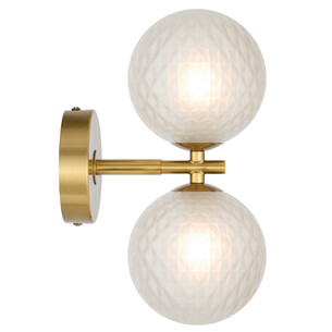 FELTON WB2-AGFRT - FELTON 2 LIGHT WALL LIGHT ANTIQUE GOLD - FELTON WB2-AGFRT