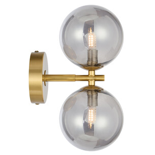 FELTON WB2-AGSM - FELTON 2 LIGHT WALL LIGHT ANTIQUE GOLD - FELTON WB2-AGSM
