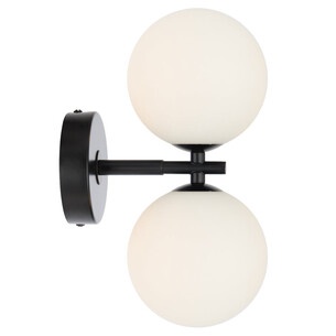 FELTON WB2-BKOM - FELTON 2 LIGHT WALL LIGHT BLACK - Opal FELTON WB2-BKOM
