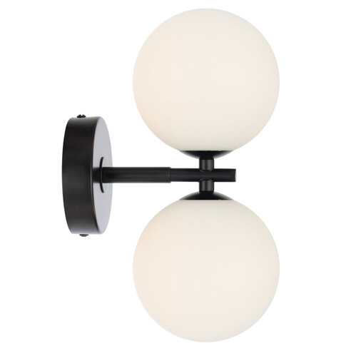 FELTON WB2-BKOM - FELTON 2 LIGHT WALL LIGHT BLACK - Opal Matt