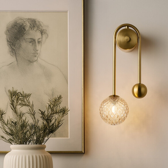 FELTON WBA-AGAMT - ARM Wall Light Antique Gold - FELTON WBA-AGAMT