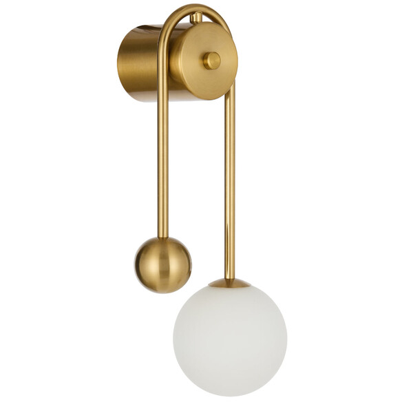FELTON WBA-AGOM - FELTON ARM WALL LIGHT ANTIQUE GOLD - Opal Matt