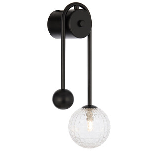 FELTON WBA-BKCLP - FELTON ARM WALL LIGHT BLACK - Clear PrismFELTON WBA-BKCLP