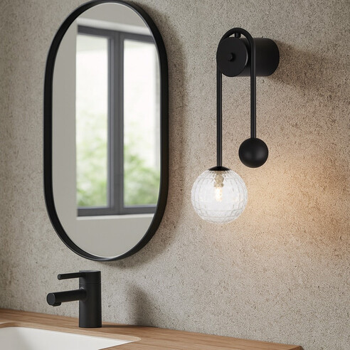 FELTON WBA-BKCLP - FELTON ARM WALL LIGHT BLACK - FELTON WBA-BKCLP