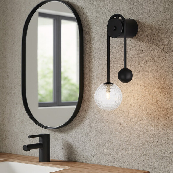 FELTON WBA-BKCLP - FELTON ARM WALL LIGHT BLACK - FELTON WBA-BKCLP