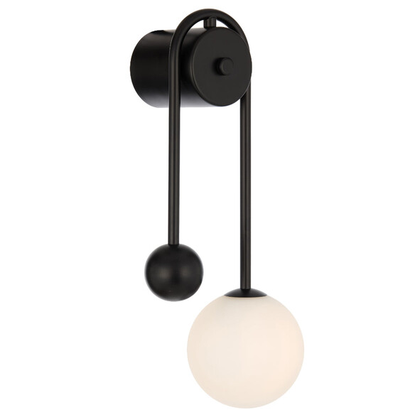 FELTON WBA-BKOM - FELTON ARM WALL LIGHT BLACK - Opal Matt
