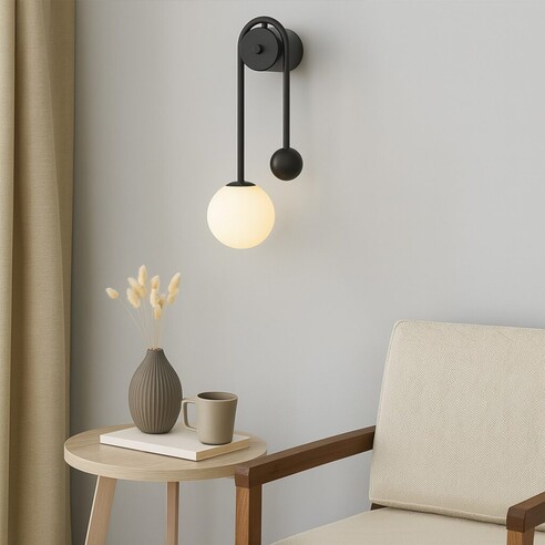 FELTON WBA-BKOM - FELTON ARM WALL LIGHT BLACK - FELTON WBA-BKOM