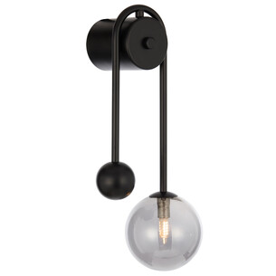 FELTON WBA-BKSM - FELTON ARM WALL LIGHT BLACK - SmokeFELTON WBA-BKSM