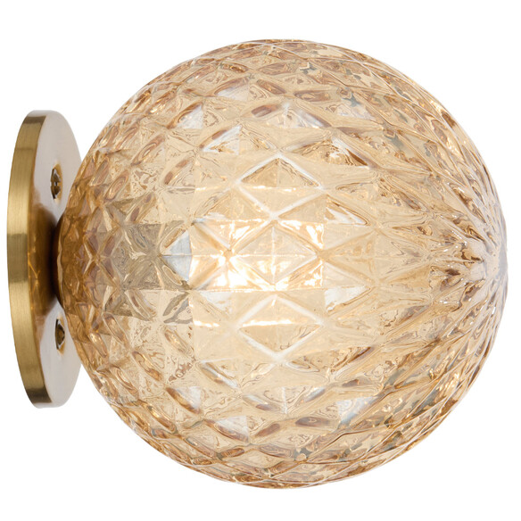 GASTON WB-AGAMT - GASTON WALL LIGHT ANTIQUE GOLD - Amber Tear