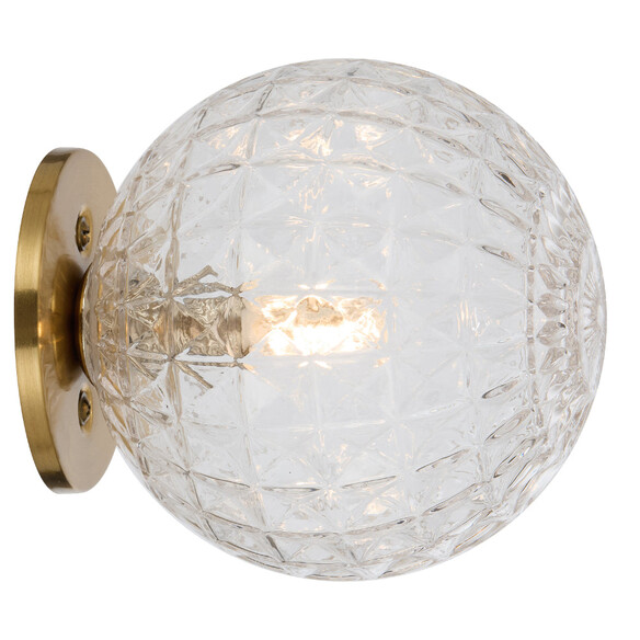 GASTON WB-AGCLP - GASTON WALL LIGHT ANTIQUE GOLD - Clear Prism