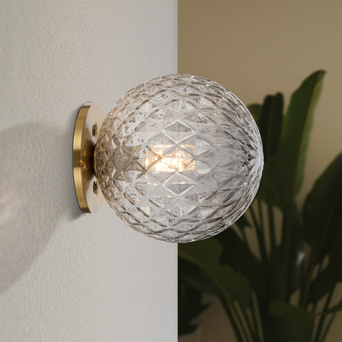 GASTON WB-AGSMT - Wall Light Antique Gold - Smoke GASTON WB-AGSMT