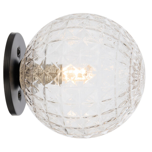 GASTON WB-BKCLP - GASTON WALL LIGHT BLACK - Clear GASTON WB-BKCLP