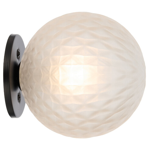 GASTON WB-BKFRT - GASTON WALL LIGHT BLACK - Frost Tear