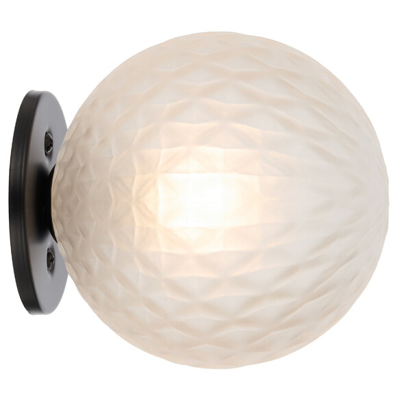 GASTON WB-BKFRT - GASTON WALL LIGHT BLACK - Frost Tear
