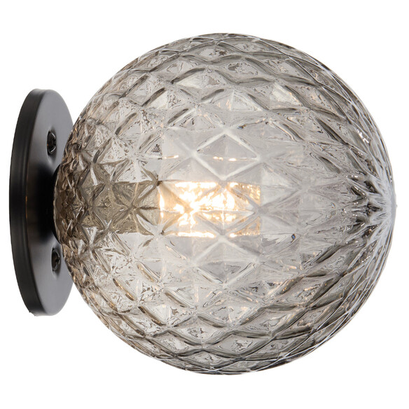 GASTON WB-BKSMT - Wall Light Black - Smoke Tear
