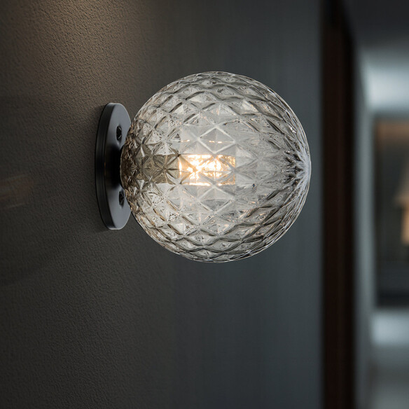 GASTON WB-BKSMT - Wall Light Black - Smoke TearGASTON WB-BKSMT