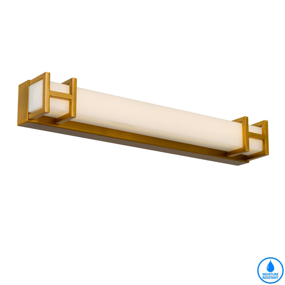 GILSON WB40-AG3C - GILSON 40 VANITY WALL LIGHT - ANTIQUE GOLD