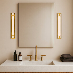 GILSON WB40-AG3C - GILSON 40 VANITY WALL LIGHT - ANTIQUE GILSON WB40-AG3C 2